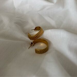 Aldo Stainless Steel Gold Hoop Earrings